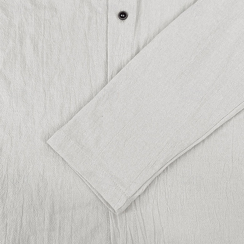 Men'S White Cotton Shirt Minimalist Aloha Shirt Casual Shirt Button up Shirt Cotton Shirt Coconut Tree Vacation Street Black White Blue Khaki Long Sleeve Hooded Spring & Summer Clothing Apparel